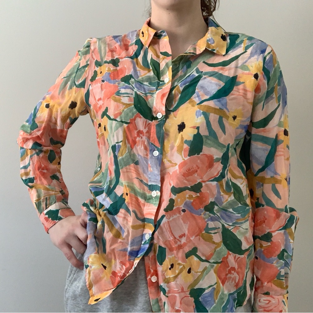 Sezane Multicolor Floral Blouse